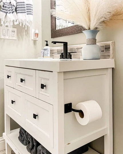 The Mitz Toilet Paper Holder  Black Powder Coat   | Industrial Farm Co