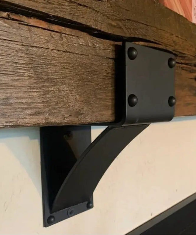 The Mottville Shelf Bracket Brackets/Corbels 6" Depth x 6" Wall Mount Length Finish Raw - Uncoated Metal | Industrial Farm Co