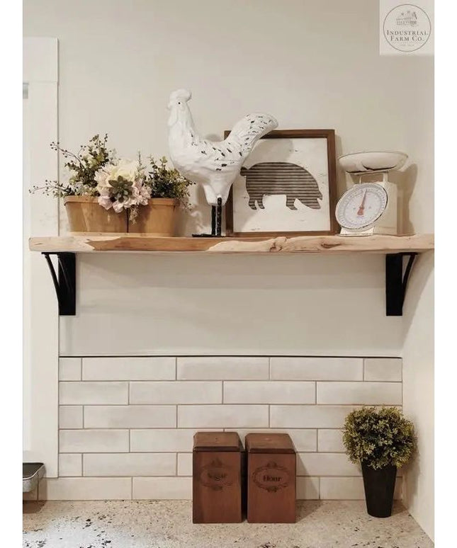 The Niagara Bracket Support Shelf Support 5" Depth x 5" Wall Mount Length Finish Raw - Uncoated Metal | Industrial Farm Co