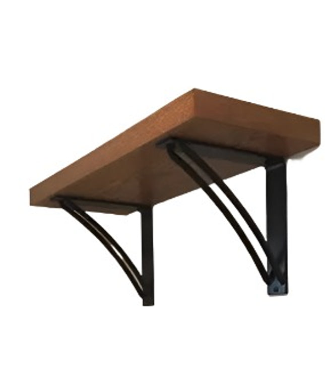 The Niagara Bracket Support Shelf Support 5" Depth x 5" Wall Mount Length Finish Black Powder Coat | Industrial Farm Co