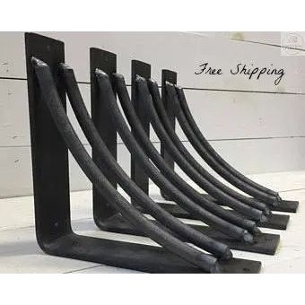 The Niagara Bracket Support Shelf Support 6" Depth x 6" Wall Mount Length Finish Black Powder Coat | Industrial Farm Co