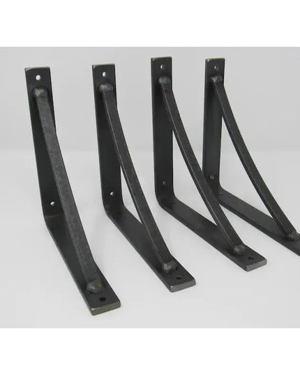 The Oak Hill Petite Shelf Support  5" Depth x 5" Wall Mount Length Finish Black Powder Coat | Industrial Farm Co