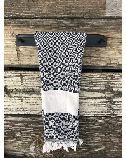 The Oswego Modern Bathroom Towel Bar Towel Bar 12" Wall Mount Length Finish Gold Powder Coat | Industrial Farm Co