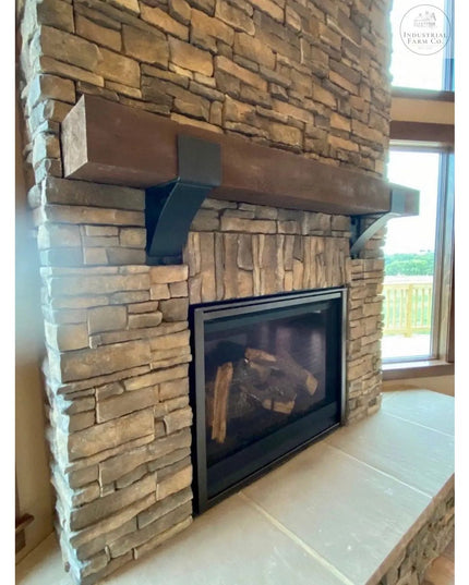 The Otisco Farmhouse Style Bracket Brackets/Corbels 5" Depth x 6" Wall Mount Length Finish Silver Powder Coat | Industrial Farm Co