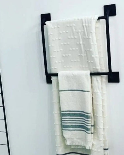 The Parker Hand Towel Holder  Silver Powder Coat   | Industrial Farm Co