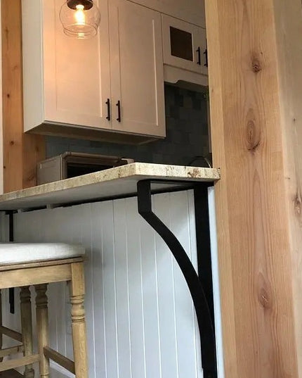 The Rochester Countertop and Desk Supports Brackets/Corbels 8" Depth x 20" Wall Mount Length Finish Copper Powder Coat | Industrial Farm Co