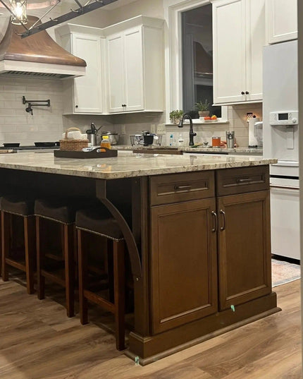 The Rochester Countertop and Desk Supports Brackets/Corbels 8" Depth x 20" Wall Mount Length Finish Gold Powder Coat | Industrial Farm Co