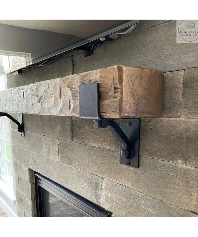 The Rustic Buffalo Support Bracket Brackets/Corbels 6" Depth x 6" Wall Mount Length Finish Raw - Uncoated Metal | Industrial Farm Co