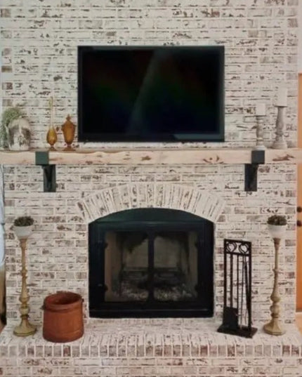 The Rustic Buffalo Support Bracket Brackets/Corbels 6" Depth x 6" Wall Mount Length Finish Black Powder Coat | Industrial Farm Co