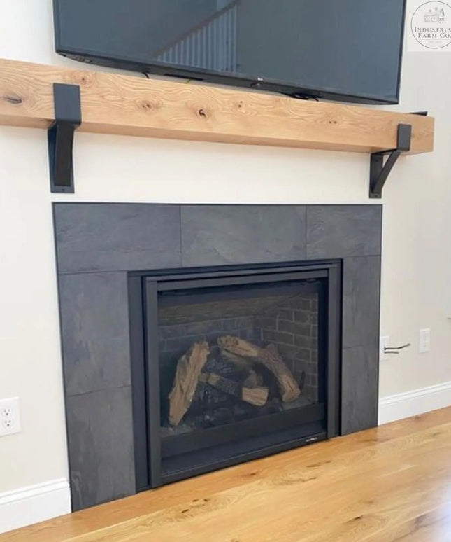 The Seneca Shelf Support Brackets/Corbels 6" Depth x 8" Wall Mount Length Finish Gold Powder Coat | Industrial Farm Co