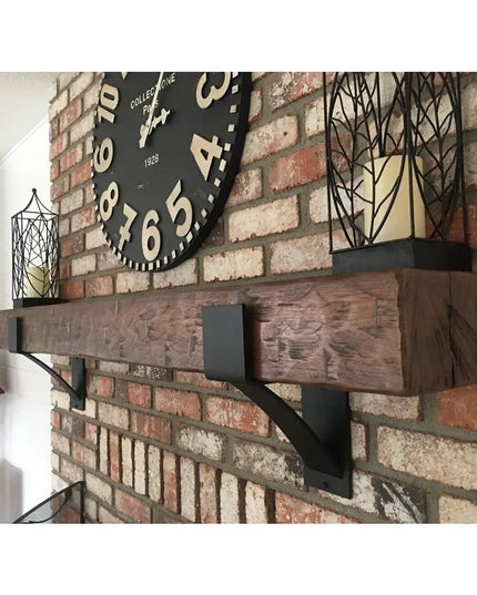 The Seneca Shelf Support Brackets/Corbels 6" Depth x 8" Wall Mount Length Finish Silver Powder Coat | Industrial Farm Co