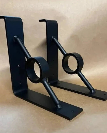 The Simon Decorative Support Bracket Brackets/Corbels 6" Depth x 6" Wall Mount Length Finish Silver Powder Coat | Industrial Farm Co
