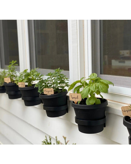 The Smoral Handmade Pot Holder Plant Holder 4" Pot Finish Clear Coat | Industrial Farm Co