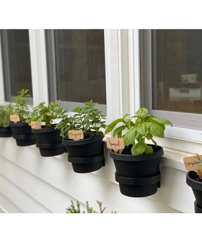 The Smoral Handmade Pot Holder Plant Holder 4" Pot Finish Clear Coat | Industrial Farm Co