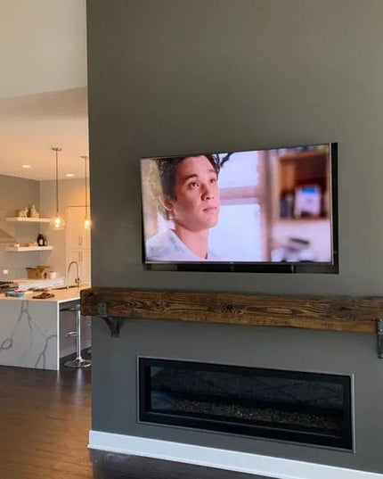 The Spafford Mantel Support Brackets/Corbels 6" Depth x 6" Wall Mount Length Finish Copper Powder Coat | Industrial Farm Co