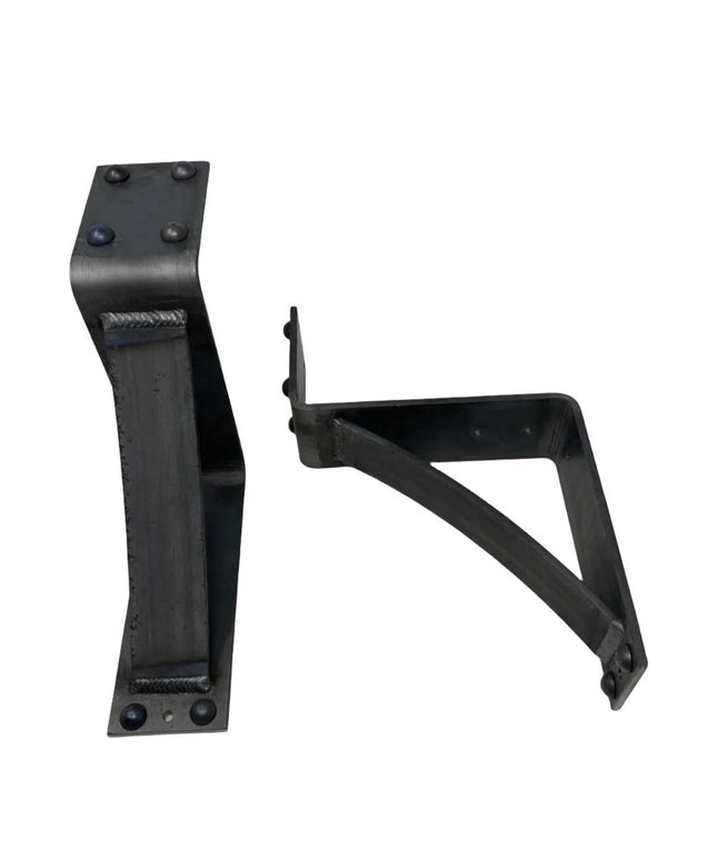 The Spafford Mantel Support Brackets/Corbels 6" Depth x 8" Wall Mount Length Finish Raw - Uncoated Metal | Industrial Farm Co