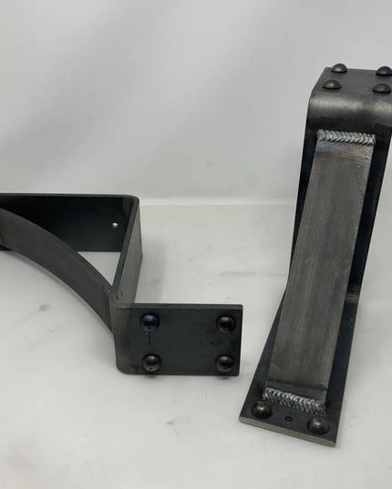 The Spafford Mantel Support Brackets/Corbels 6" Depth x 8" Wall Mount Length Finish Copper Powder Coat | Industrial Farm Co