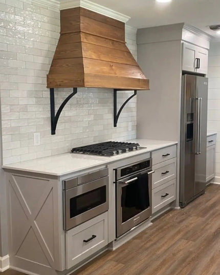 The Syracuse Countertop Supports Brackets/Corbels 8" Depth x 24" Wall Mount Length Finish Raw - Uncoated Metal | Industrial Farm Co