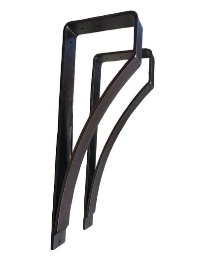 The Syracuse Countertop Supports Brackets/Corbels 8" Depth x 26" Wall Mount Length Finish Black Powder Coat | Industrial Farm Co