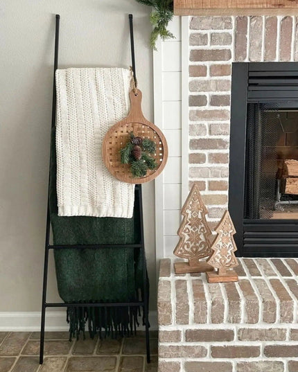 The Tapered Michael Farmhouse Ladder Decorative Ladder 4 ft Tall Finish Copper Powder Coat | Industrial Farm Co