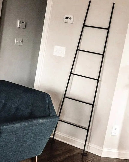 The Tapered Michael Farmhouse Ladder Decorative Ladder 6 ft Tall Finish Gold Powder Coat | Industrial Farm Co