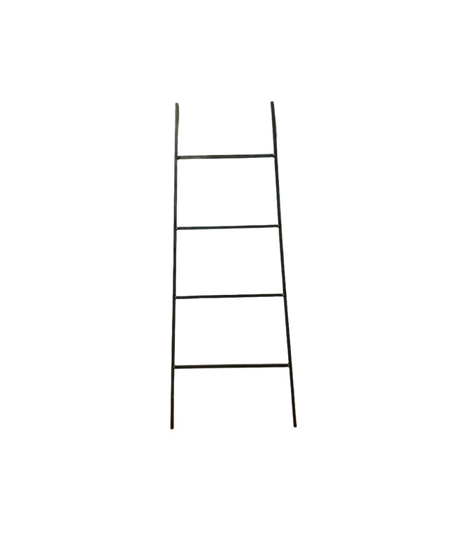The Tapered Michael Farmhouse Ladder Decorative Ladder 6 ft Tall Finish Silver Powder Coat | Industrial Farm Co
