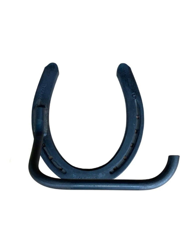 The Tierney Horseshoe Toilet Paper Holder  Open to Left Finish Black Powder Coat | Industrial Farm Co