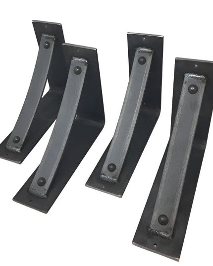 The Troy Shelf Support Shelf Support 5" Depth x 5" Wall Mount Length Finish Silver Powder Coat | Industrial Farm Co