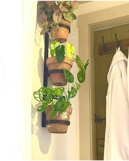 The Watertown Wall Mount Vertical Planter Plant Holder 24" Style 4" Pots | Industrial Farm Co