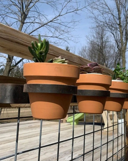 The Yonkers Horizontal Planter Plant Holder 24" Style 4" Pots | Industrial Farm Co